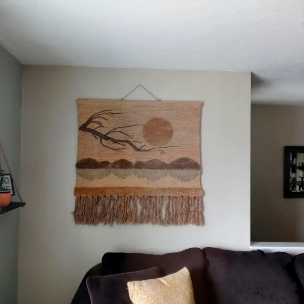 Vintage 3D Macrame Tapestry